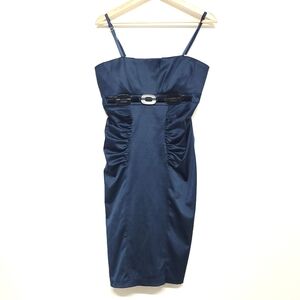 RINASCIMENTO Italian Made Dark Turqouse Cocktail DRESS  Straps Adjustrable Large